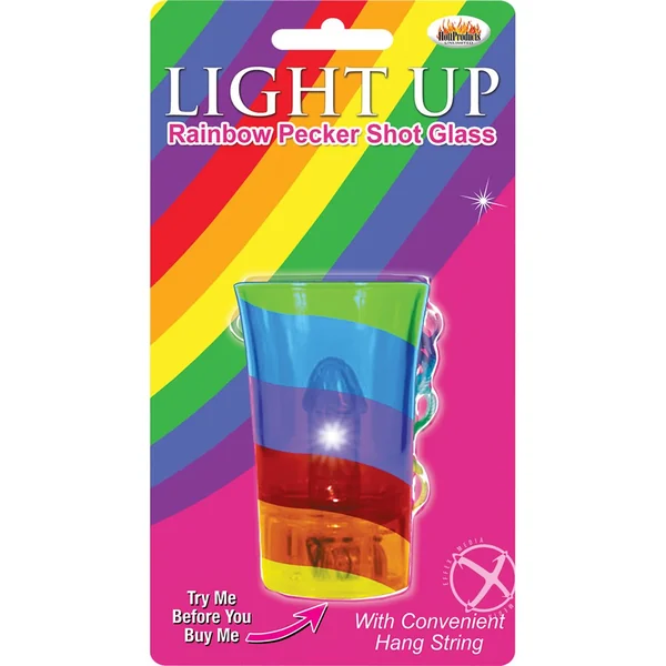 Light Up Rainbow Pecker Shot Glass Bachelorette Party Supplies