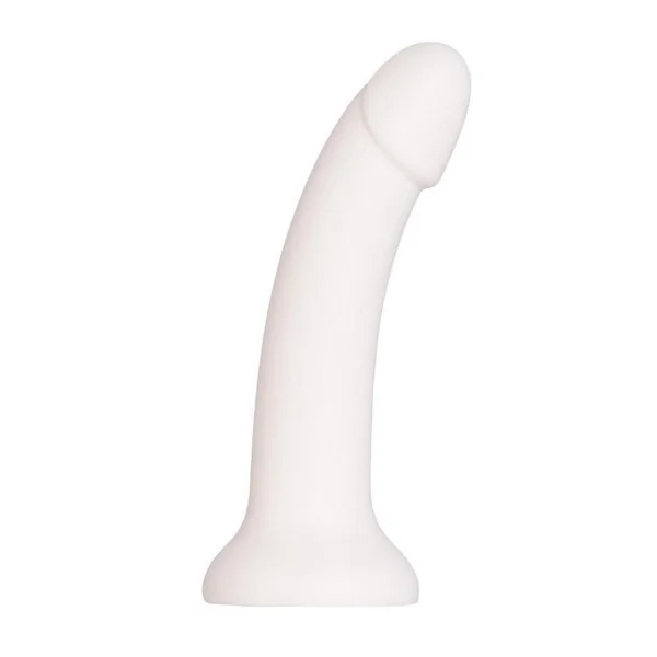 Liquid Silicone Dong with Suction Cup 7in – White