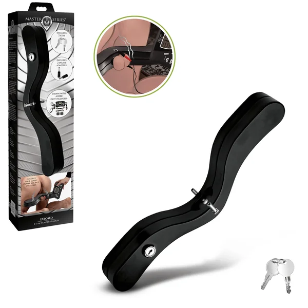 Locking Mechanism Exposed Bdsm E-Stim Electrosex Wooden Humbler Sex Restraints