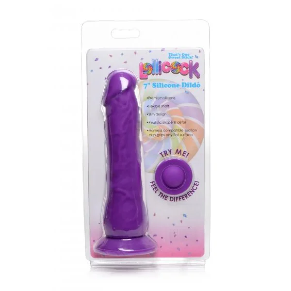 Lollicock 7in Silicone Dong Grape