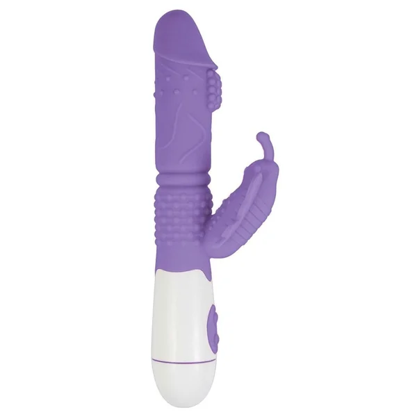 Lotus Sensual Massager #4 Silicone Rabbit Vibrator – Purple/White