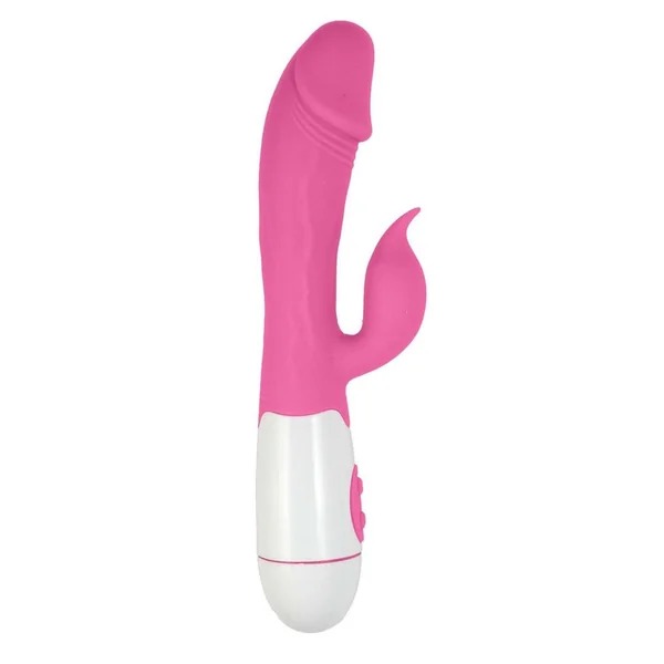 Lotus Sensual Massager #6 Silicone Rabbit Vibrator – Pink/White