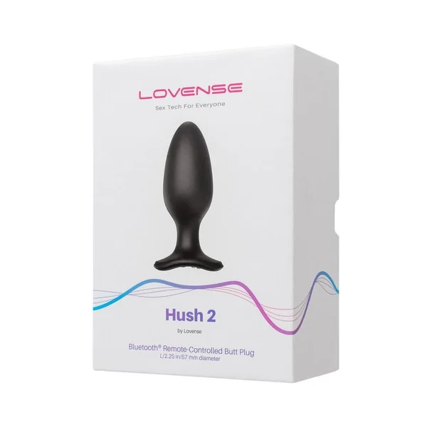Lovense Hush 2 Rechargeable App Compatible Silicone Vibrating Anal Plug