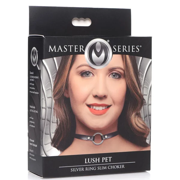 Lush Pet Silver Ring Slim Choker