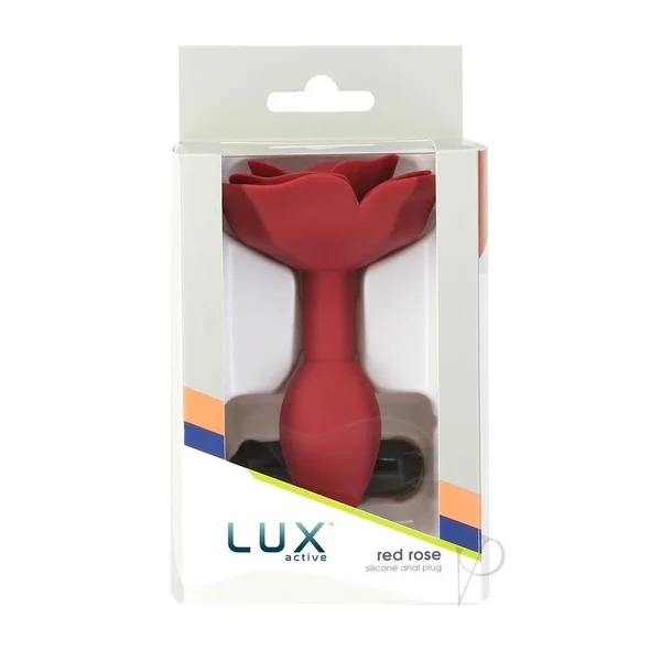 Lux Active Red Rose Silicone Anal Plug - Red