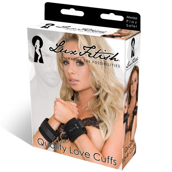 Lux Fetish Quality Love Cuffs Black