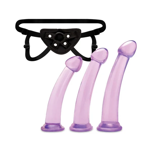 Lux Fetish Size Up 3-piece Dildo And Harness Pegging Training Set