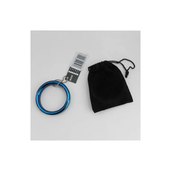 M2M Blue Steel Cock Ring, 2 Inch