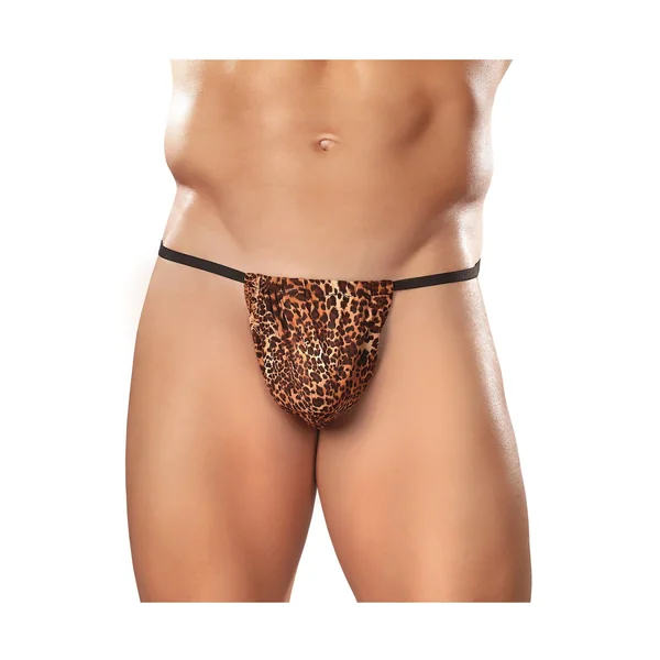 Male Power Posing Strap Thong Animal Print O/S