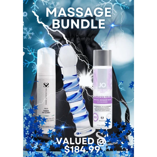 Massage Bundle with Glass Massager & Accessories