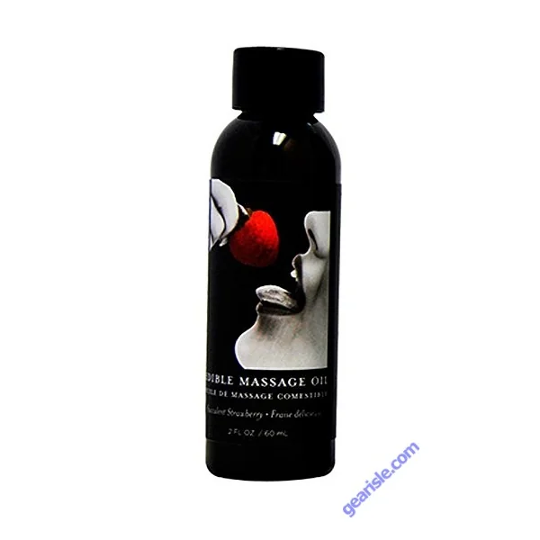 Massage Oil Strawberry Edible 2 oz