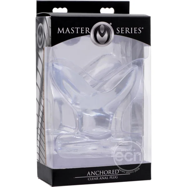 Master Series Anchored Clear Anal Plug
