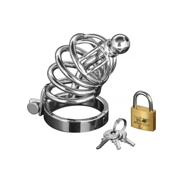 Master Series Asylum 4 Ring Locking Chastity Cage