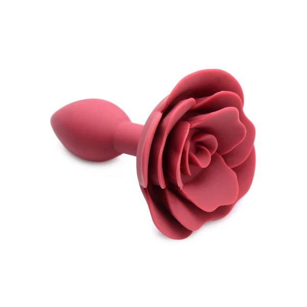 Master Series Booty Bloom Silicone Rose Anal Plug – Small – Red