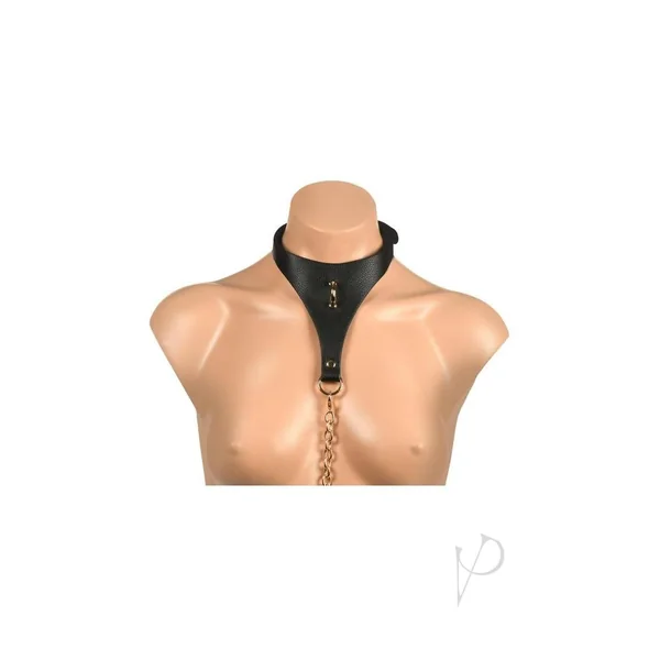 Master Series Captivate Collar with Body Chain - Black