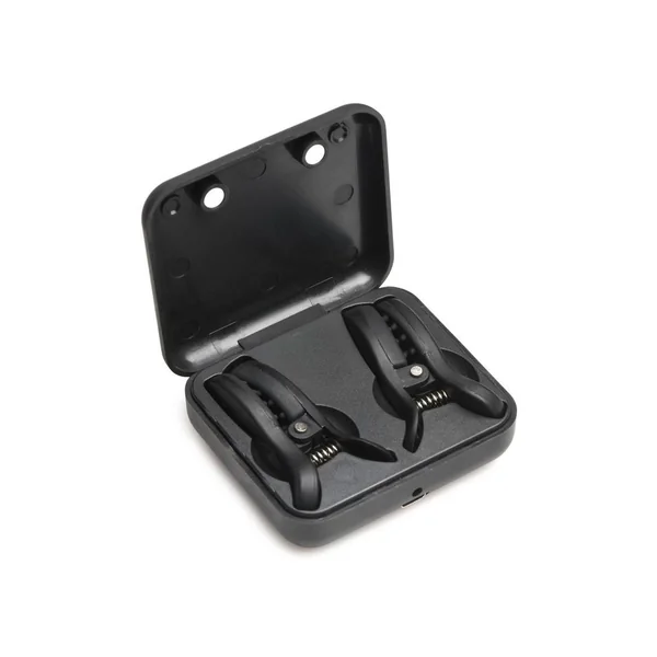 Master Series Dark Grip Vibrating Nipple Clamps – Black