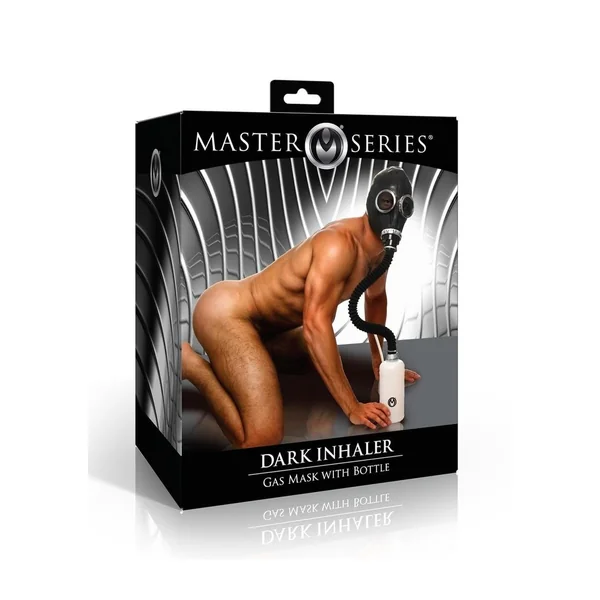 Master Series Dark Inhaler Gas Mask with Bottle - Black/White