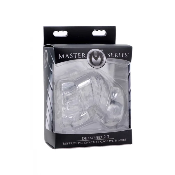 MASTER SERIES DETAINED 2.0 RESTRICTIVE CHASTITY CAGE W/ NUBS