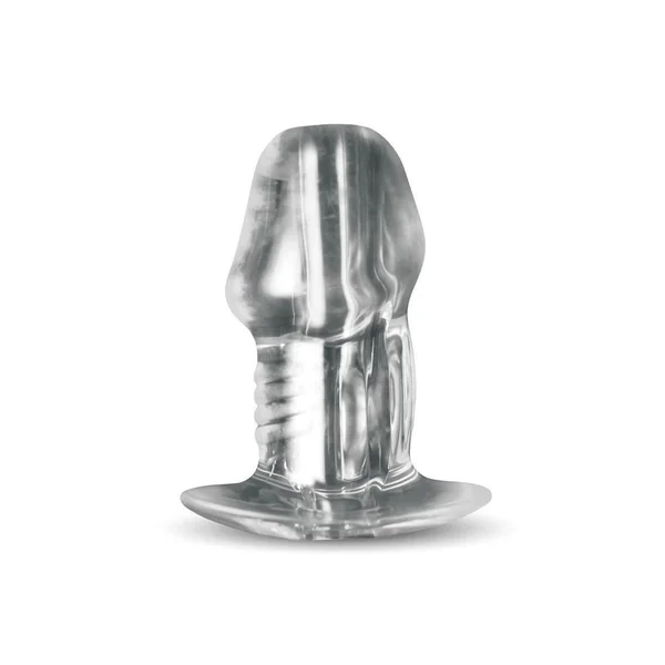 Master Series Dicked Hollow Anal Plug – Medium – Clear