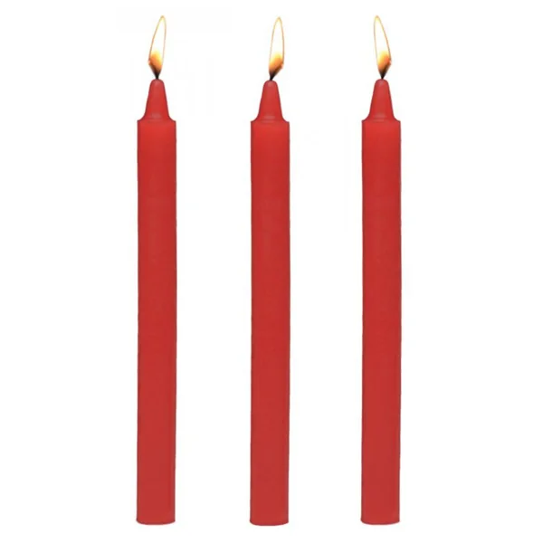 Master Series Fire Sticks Candles 3 Pack - Red