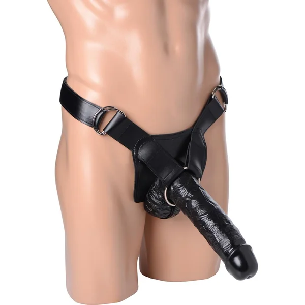 Master Series Infiltrator Hollow Strap-On + 10in Dildo – Black