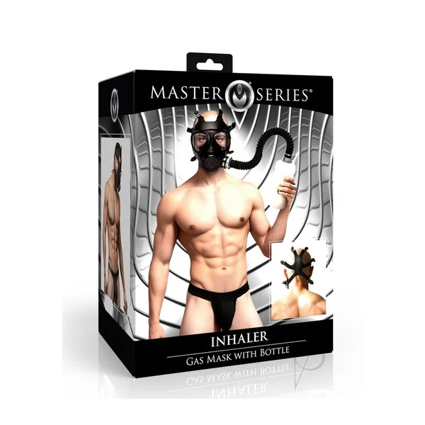 Master Series Inhaler Gas Mask with Bottle - Black/White