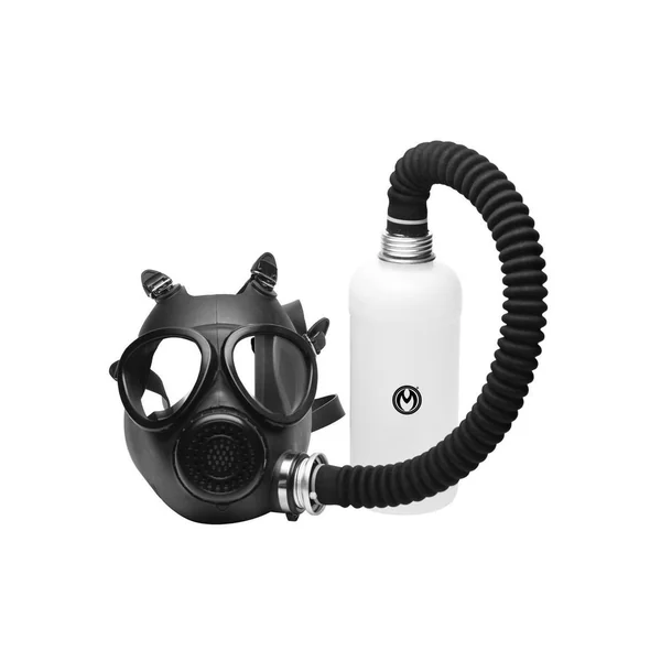 Master Series Inhaler Gas Mask with Bottle – Black/White