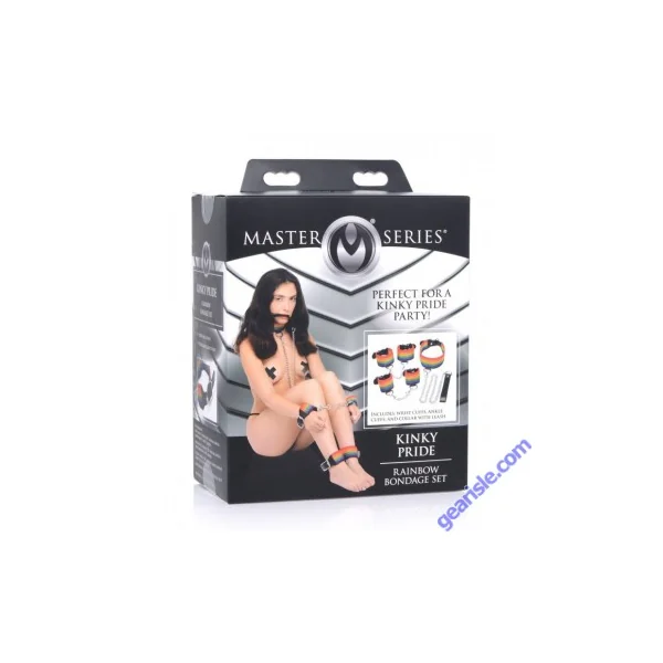 Master Series Kinky Pride Rainbow BDSM Bondage Set