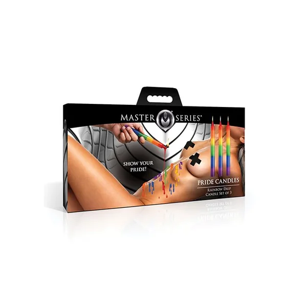 Master Series Pride Candles Rainbow Drip Candle Set of 3