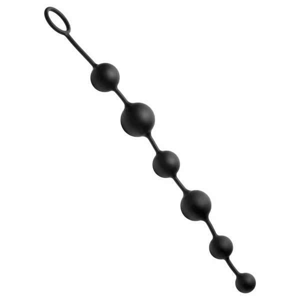 Master Series Serpent 6 Silicone Beads Of Pleasure Black