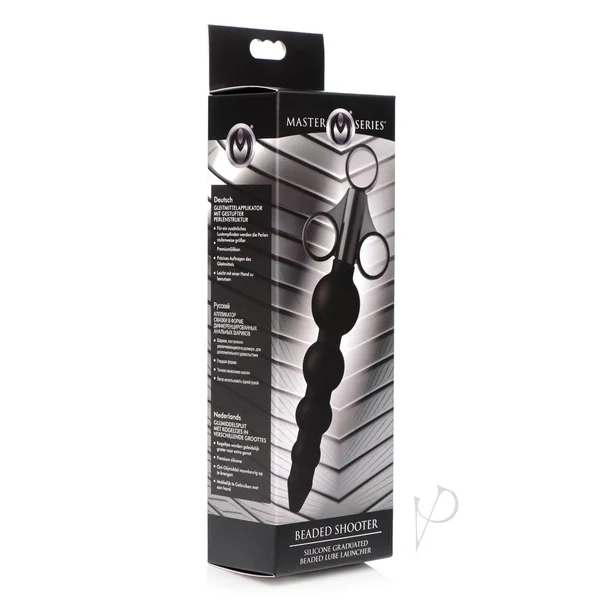 Master Series Silicone Graduated Beads Lubricant Launcher - Black