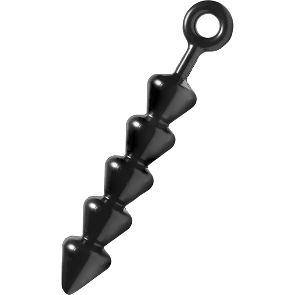 Master Series Spades Xl Anal Beads Black 12.25 Inches