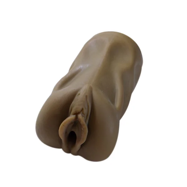 Masturbator 17 Dark Pussy Ridge Grip Stroker - Packed In Sealed Foil Bags