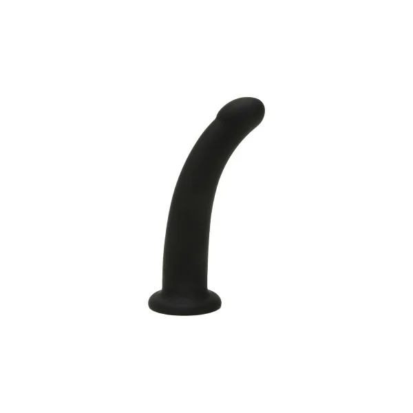 Me You Us 6 in. Curved Silicone Dildo, 6.0 Inch Insertable, Black