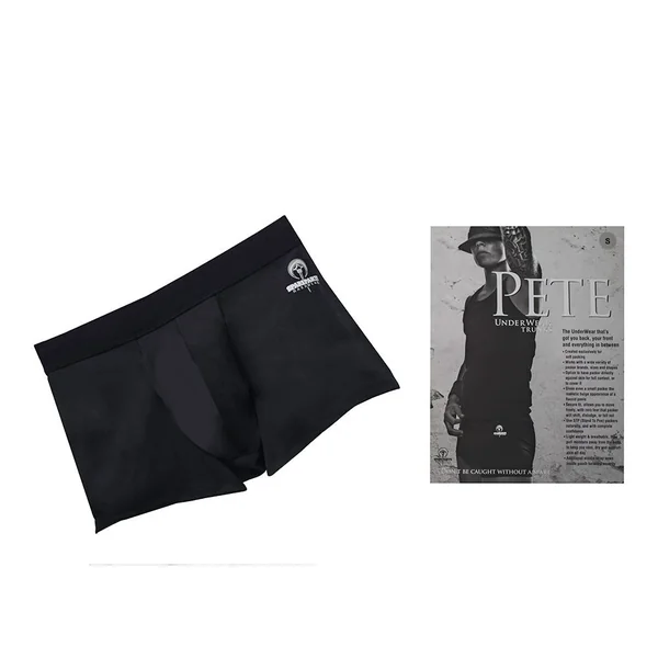 Men’s Clothing: Spareparts Pete Trunks Nylon Packing Underwear Black Size