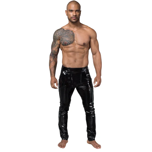 Men'S Long Pants Made Of Elastic Pvc