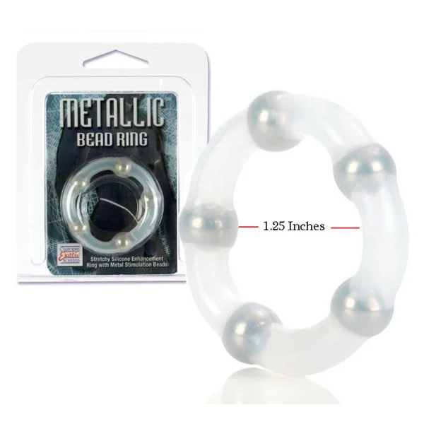 Metallic Bead Penis Ring Silicone Penis Ring Clear