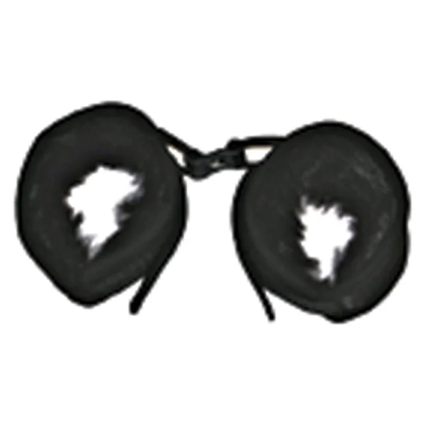 Mink Faux Fur Handcuffs in Black