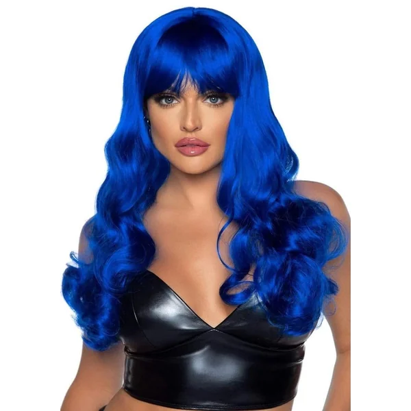 Misfit Long Wavy Bang Wig O/s Blue