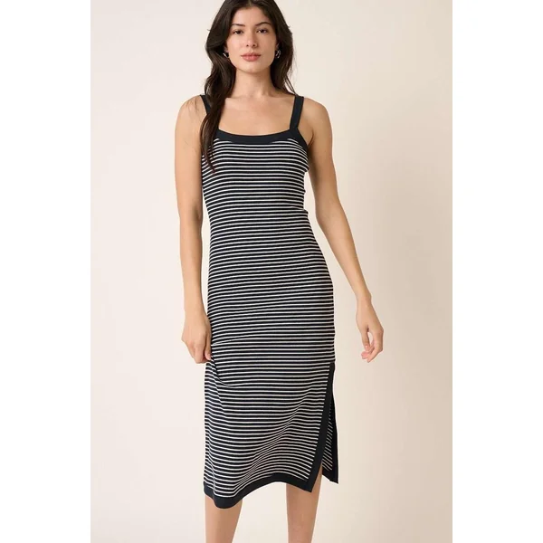Mittoshop Contrast Striped Midi Cami Dress