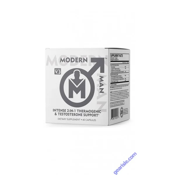 Modern Man V3 Testosterone Booster Thermogenic Fat Burner 60 Pills