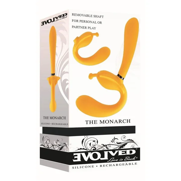 Monarch Silicone Rechargeable Triple Strapless Strap-On - Yellow