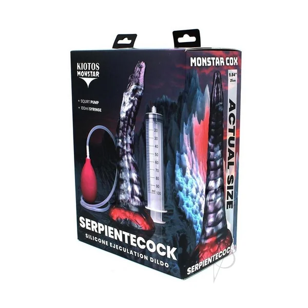 Monstar Cox Serpiente Cock Silicone Dildo - Purple/White