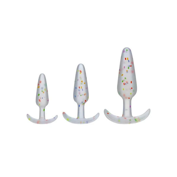 Mood Pride Silicone Confetti 3-Piece Anal Plug Trainer Kit