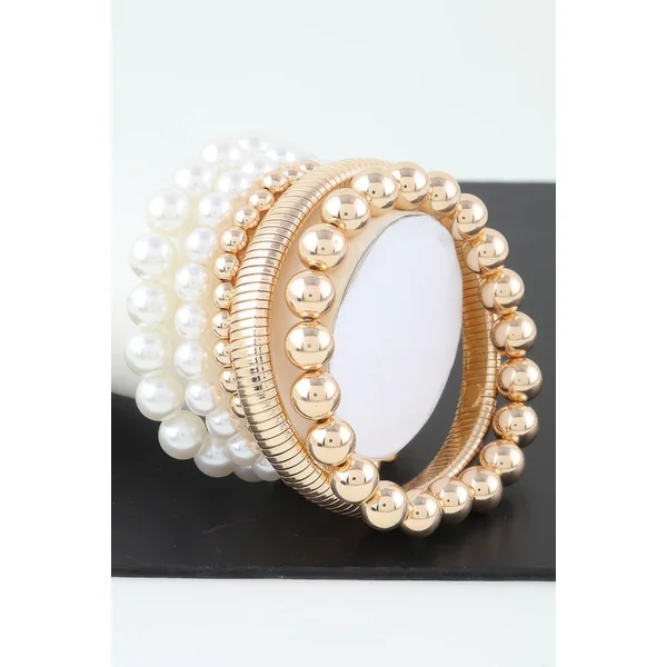 Multi Pearl Beaded Bracelet