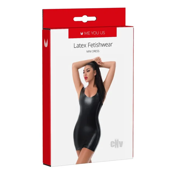 Myu Latex Mini Dress Sm Black