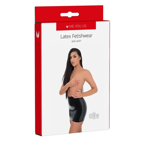 Myu Latex Mini Skirt Lg Black