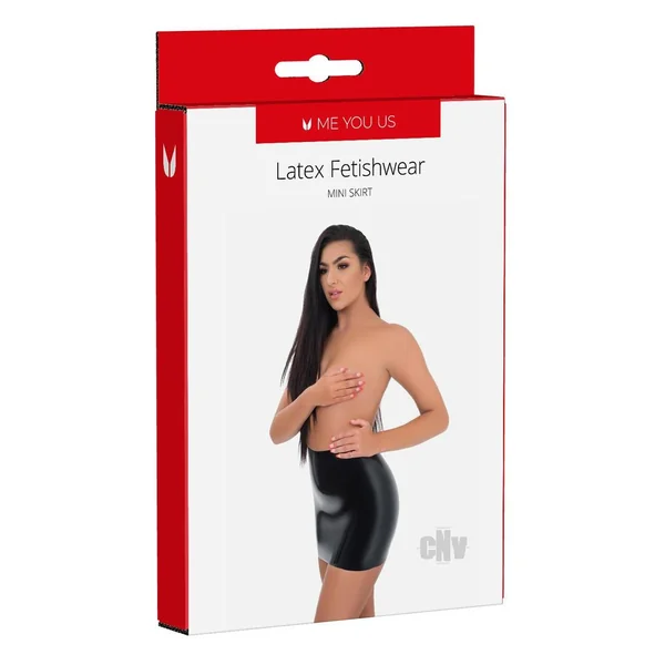 Myu Latex Mini Skirt Md Black