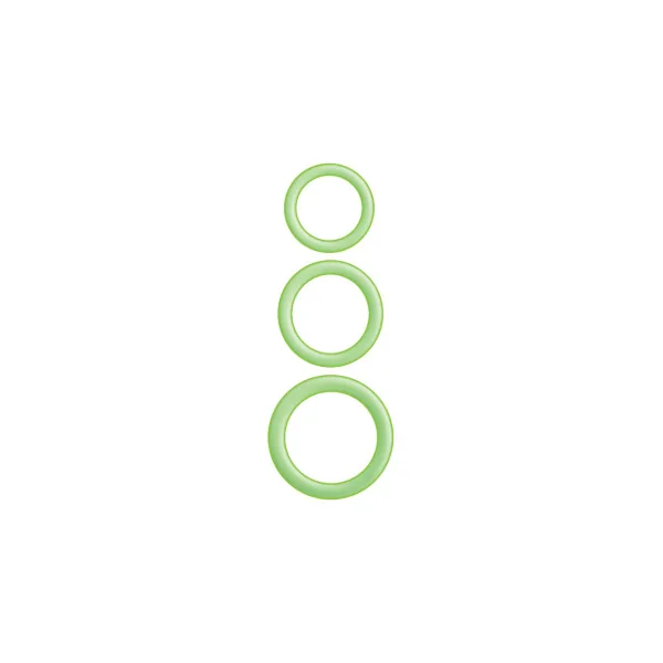 Nasstoys Enhancer Green Glow Rings, Set of 3