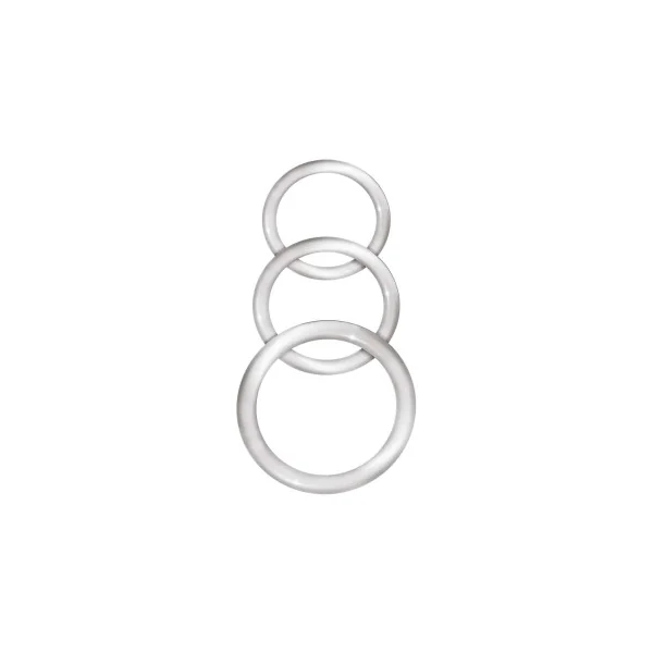 Nasstoys Enhancer Silicone Cock Rings, Clear, Set of 3